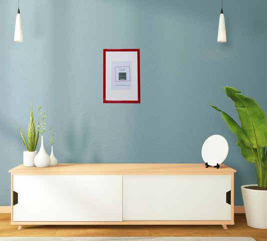 cornice da muro rossa 20x30 passepartout 13x18