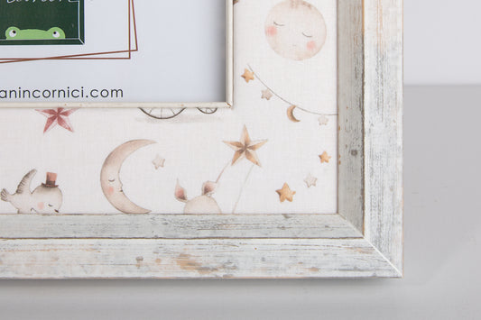 Cornice in Legno 13x18 con passepartout in tessuto
