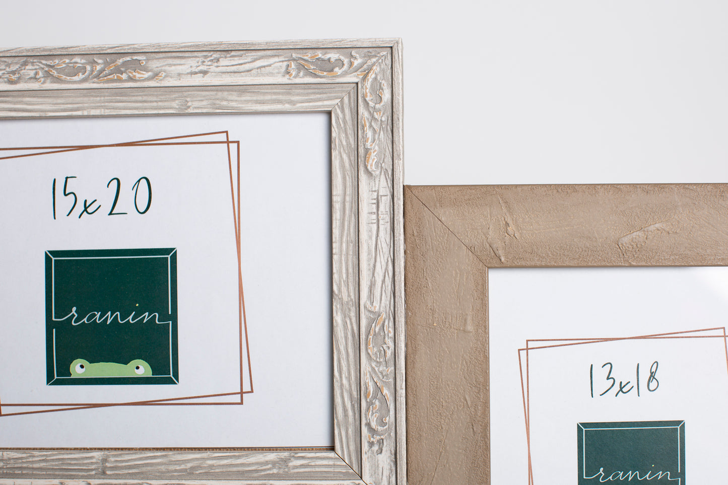 Cornice Multipla da Muro 4 Foto — Grigia e Beige