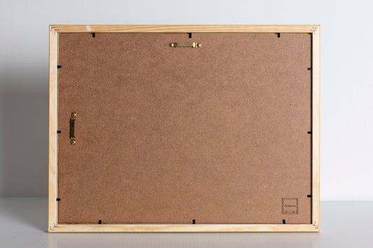 Cornice in Legno per Diploma di Laurea 33,5x44,5cm — Oro e Bianco