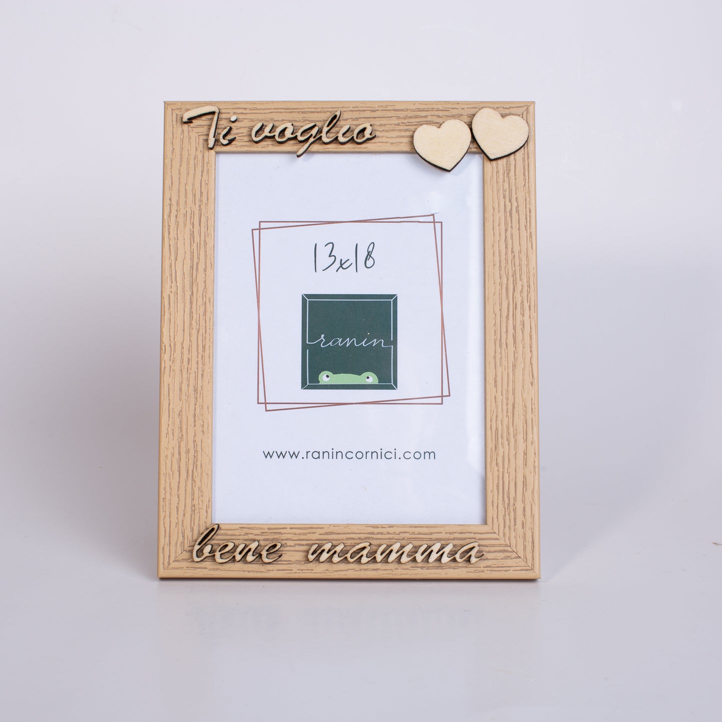 cornice portaritratto in legno da tavolo 13x18 beige ti voglio bene mamma