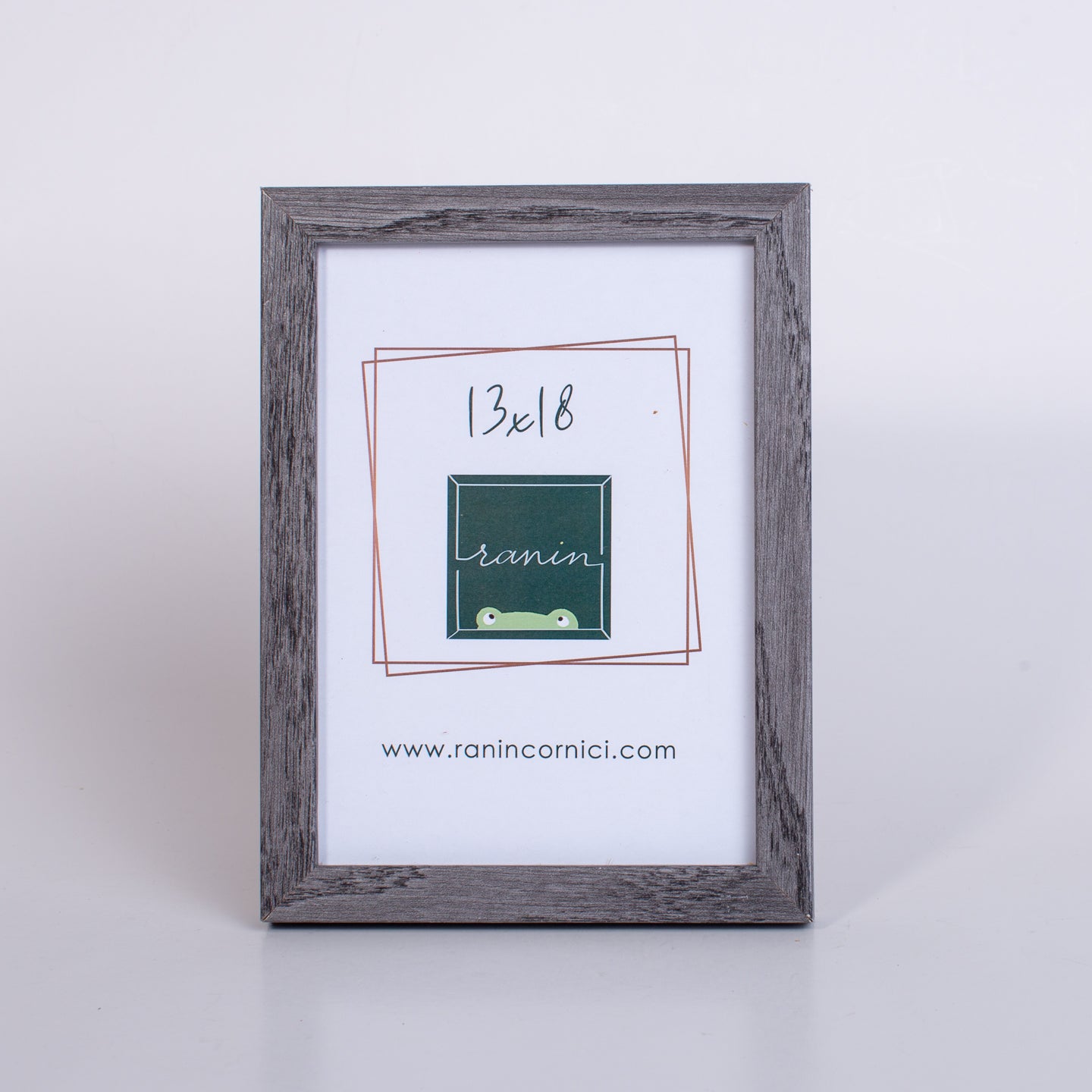 cornice portaritratto in legno da tavolo 13x18 grigio nera sottile