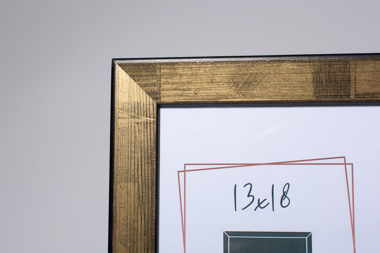 cornice portaritratto in legno da tavolo 13x18 nero e oro