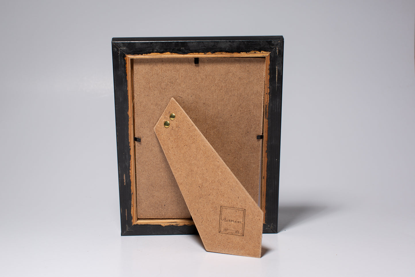 cornice portaritratto in legno da tavolo 13x18 nero e oro