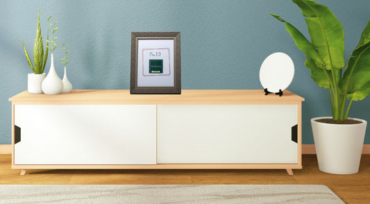 cornice portaritratto in legno da tavolo 15x20 grigio