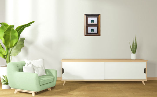 cornice portaritratto in legno da muro 10x15 doppia beige marrone nera