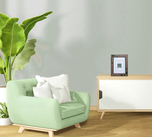 cornice portaritratto in legno da tavolo 13x18 marrone verde vetro