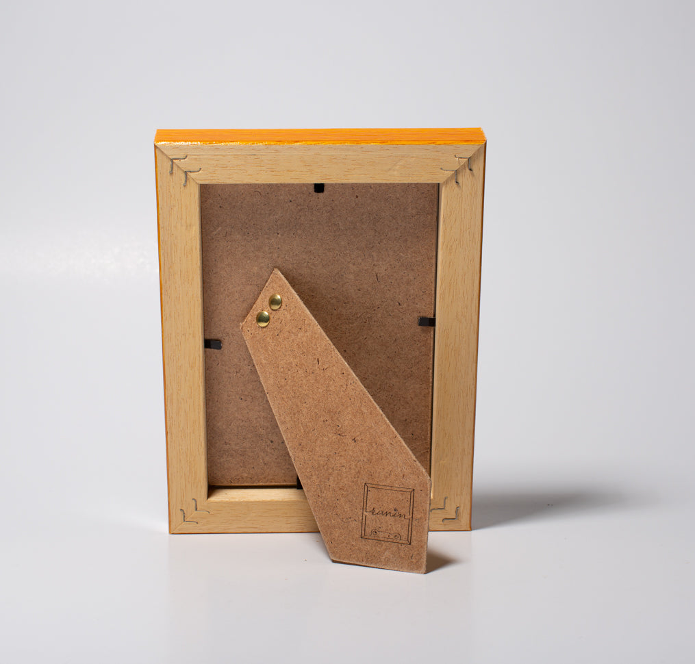 cornice portaritratto in legno da tavolo 10x15 giallo