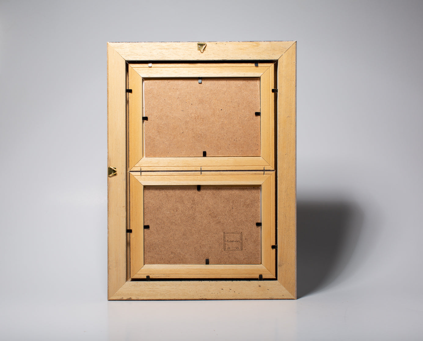 cornice portaritratto in legno da muro 10x15 doppia beige marrone nera