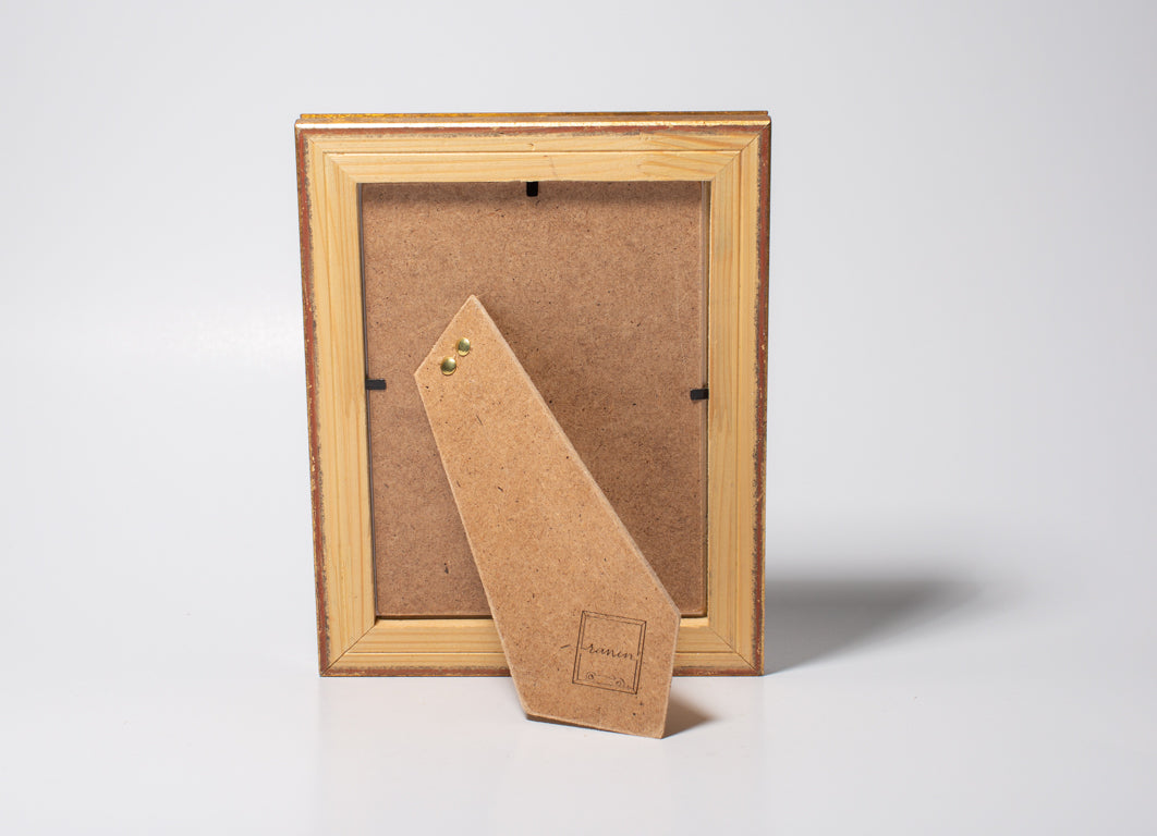 cornice portaritratto in legno da tavolo 13x18 oro verde