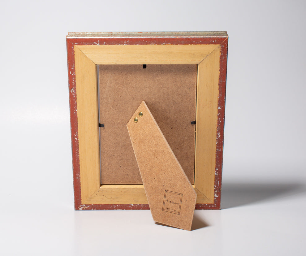 cornice portaritratto in legno da tavolo 13x18 blu azzurro argento