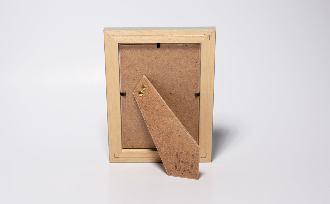 cornice portaritratto in legno da tavolo 10x15 shabby grigia