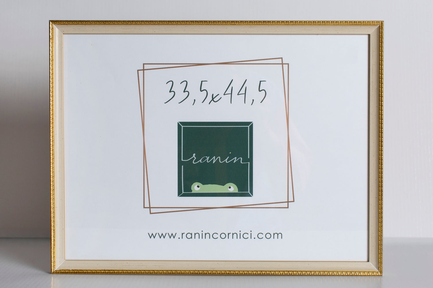 Cornice per diploma di laurea oro e bianco
