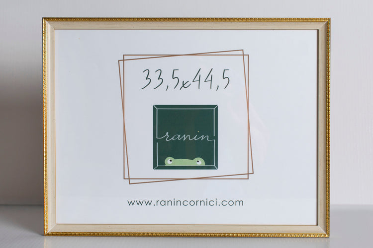 Cornice per diploma di laurea oro e bianco