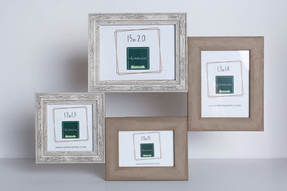 Cornice Multipla da Muro 4 Foto — Grigia e Beige