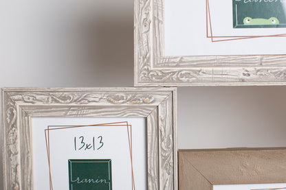 Cornice Multipla da Muro 4 Foto — Grigia e Beige