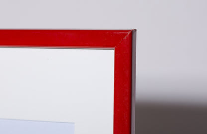 cornice da muro rossa 20x30 passepartout 13x18
