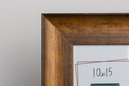 Cornice in Legno 10x15 Nera e Oro — Profilo Largo