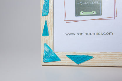 cornice portaritratto in legno da tavolo 13x18 bianca beige azzurra vetro