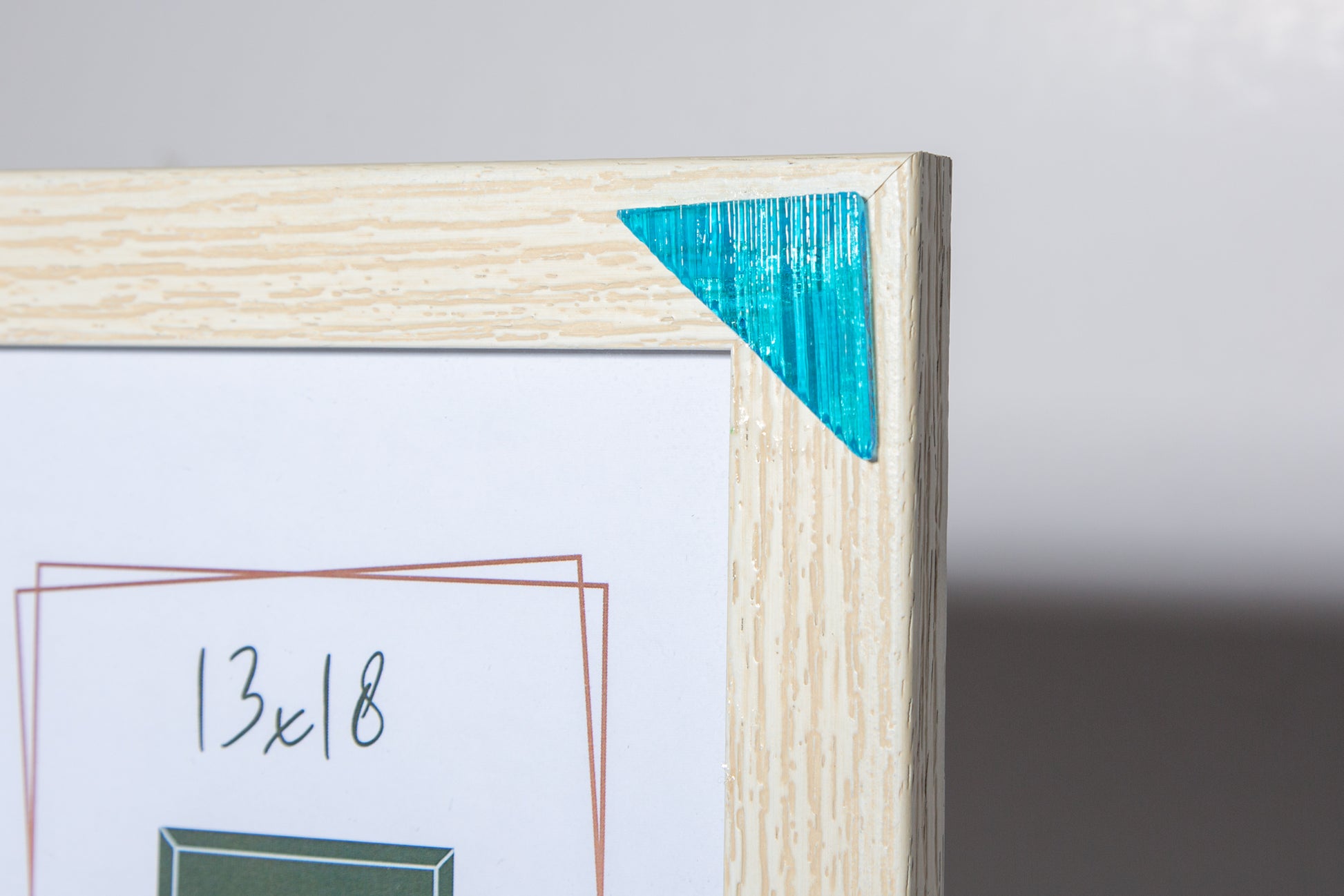 cornice portaritratto in legno da tavolo 13x18 bianca beige azzurra vetro