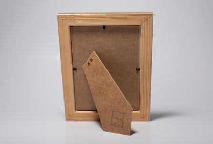 cornice portaritratto in legno da tavolo 13x18 beige cuori blu