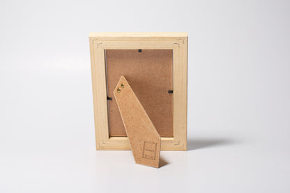 cornice portaritratto tavolo 10x15 beige chiaro legno 